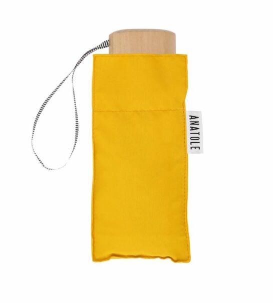 Mini parapluie jaune moutarde – micro & solide – MARTIN
