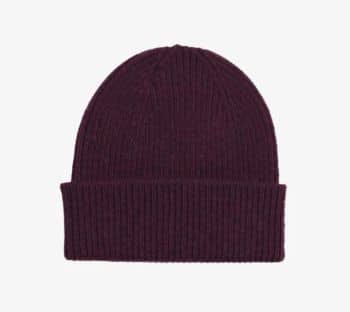 Bonnet laine merinos bordeaux