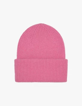 Bonnet laine merinos bubblegum pink