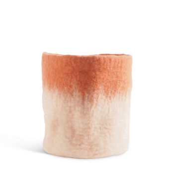 Caches pots en laine -terracotta l