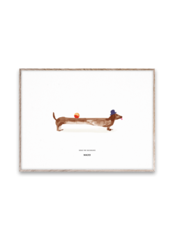 Poster doug the dachsund 30 x 40 cms