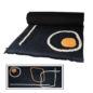 Edredon Tikri en lin et coton couleur Noir - 85x200 cms