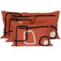 Coussin Tikri en lin et coton couleur Noir - 45x45 cms