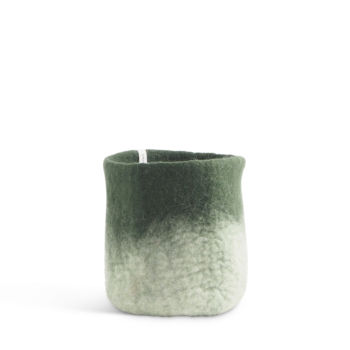 Cache pot en laine m - moss green