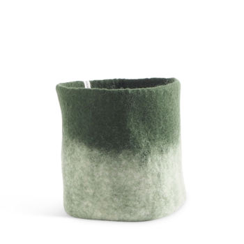 Cache pot en laine l - moss green