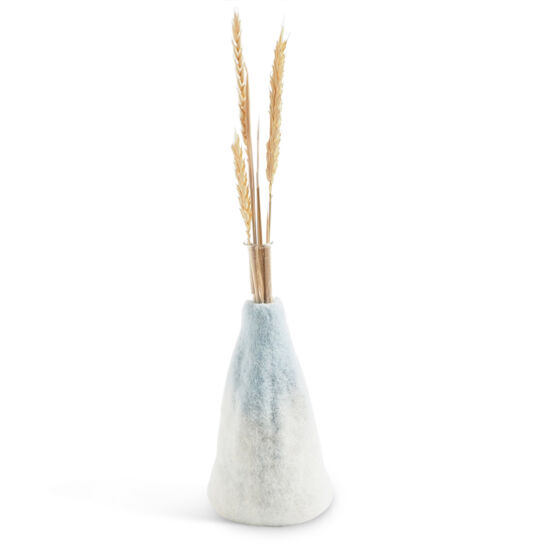 Wool Vase L – Artic Blue