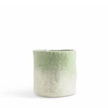 Cache pot en laine m - sage green