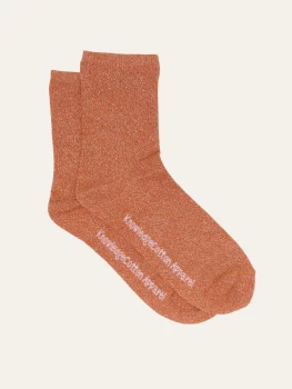 Chaussettes pailletées orange