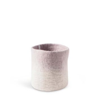 Cache pot rond en laine m - lavender