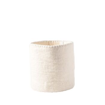 Cache pot laine l blanc