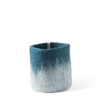 Cache pot laine m petrol