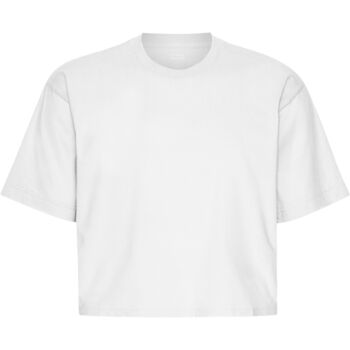 Crop shirt boxy optical white