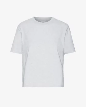 Crop shirt boxy snow melange