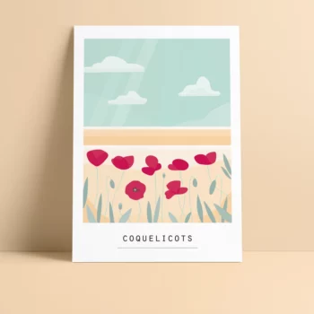Carte postale coquelicots