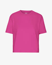 Crop shirt boxy magenta blaze