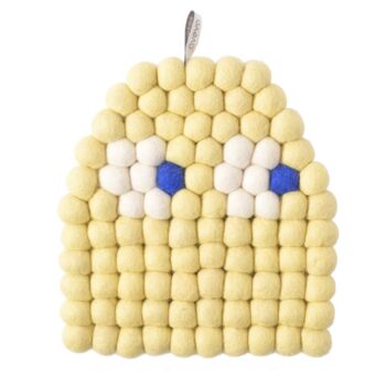 Dessous de plat pacman jaune