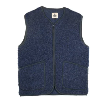 Veste sans manches laine bleu dark blue
