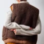 Veste Sans Manches Laine Marron Dark brown