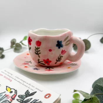 Tasse et soucoupe sakura fleurs de cerisier