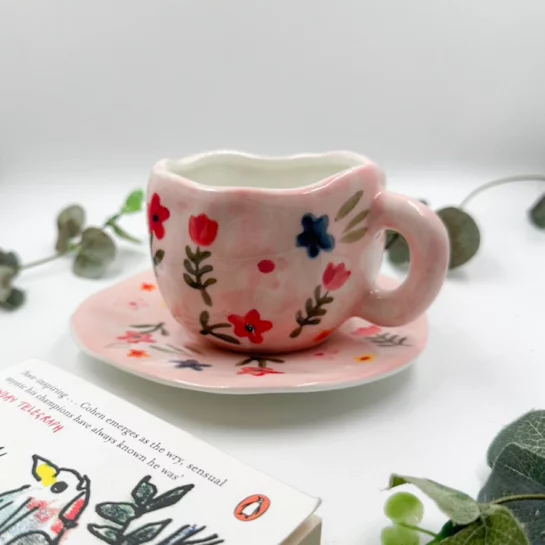 Tasse et Soucoupe Sakura Fleurs de Cerisier