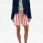 Short Geranio Rayures Rouge