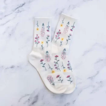 Chaussettes jardin botanique blanc 36-40