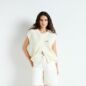 Gilet Manches Courtes Crashway Nacre