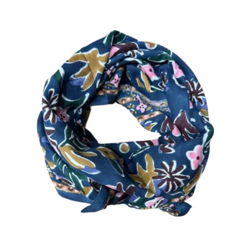 Foulard matis bleu 100 cm