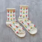 Chaussettes Fleur Côtelées 36/40