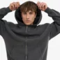 Veste Oversized à Capuche Zipée Faded Black