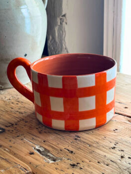 Flat mug orange