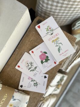 Jeu de cartes les fleurs