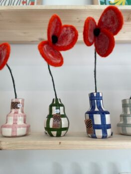 Gourde mini vase vert foncé