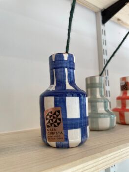 Carafe mini vase bleu