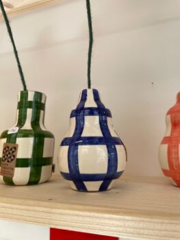 Gourde mini vase bleu