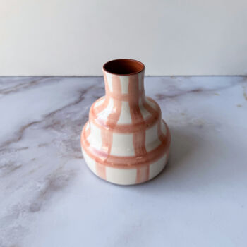 Stepped mini vase terracotta