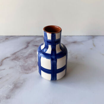 Carafe mini vase bleu