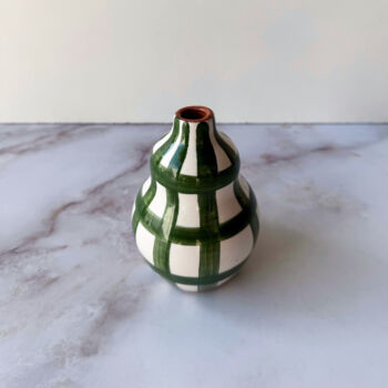 Gourde mini vase vert foncé