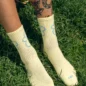 Chaussettes Citron Clair Fleur Bleue