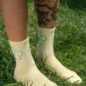 Chaussettes Citron Clair Fleur Bleue