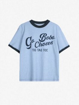 Tee-shirt bleu go bobo choses