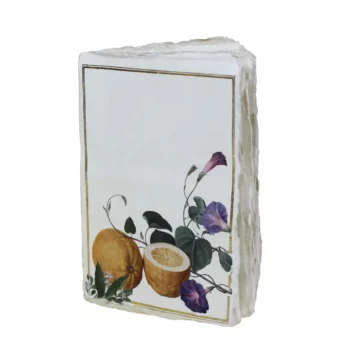 Carnet parchemin motif citrons a6