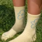 Chaussettes Citron Clair Fleur Bleue