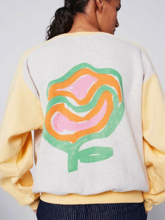 Sweat écru et poussin Go Bobo Choses