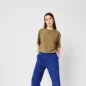 Pantalon Velours Bleu