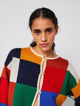 Cardigan multicolore coton