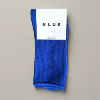 Chaussettes glitter lurex bleu electrique