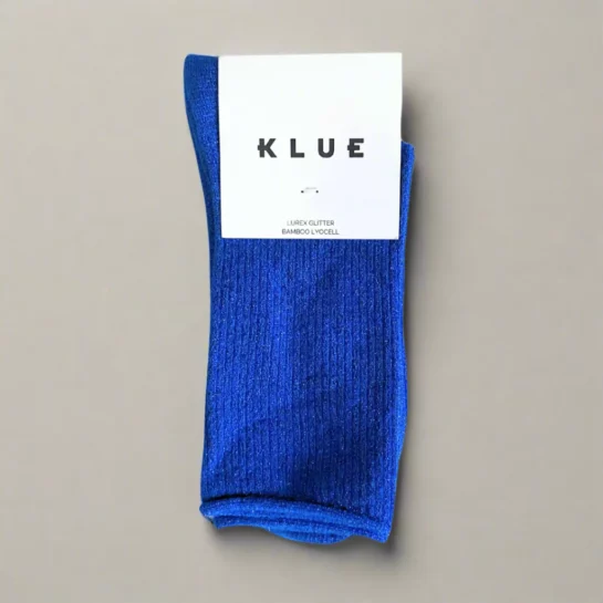 Chaussettes Glitter Lurex Bleu Electrique