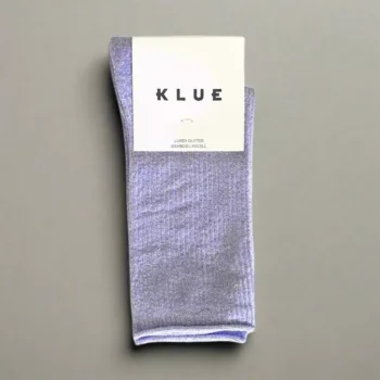 Chaussettes glitter lurex lilas 36-40