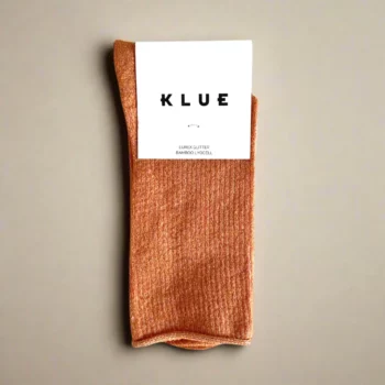 Chaussettes glitter lurex terracotta 36-40